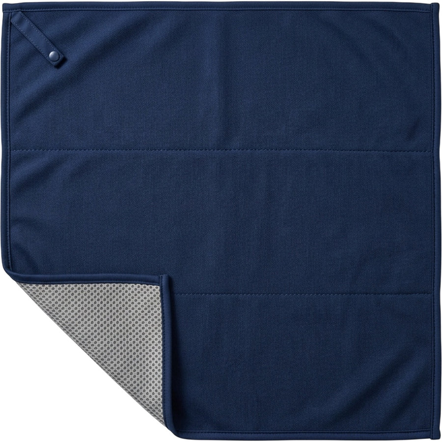 Xmkpf Double-Layer Mesh-Backed Training Towel 72 x 34 cm Navy Silver